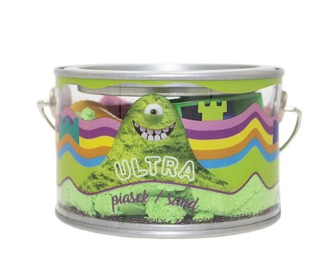 Ultra Piasek 200g zielony + 5 foremek Zamek Ultra Piasek 200g zielony + 5 foremek Zamek