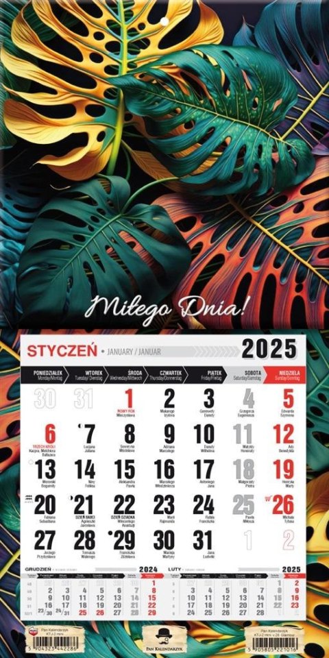 Kalendarz 2025 jednodzielny mini z mag. Glamour Kalendarz 2025 jednodzielny mini z mag. Glamour