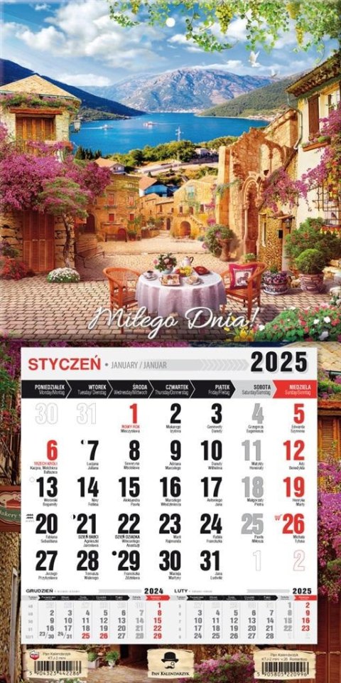 Kalendarz 2025 jednodzielny mini z mag. Romantico Kalendarz 2025 jednodzielny mini z mag. Romantico