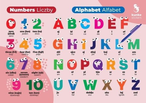 Fiszki do języka angielskiego Liczby, Alfabet 3szt Fiszki do języka angielskiego Liczby, Alfabet 3szt