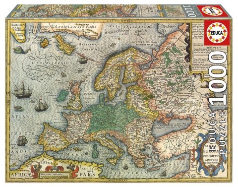 Puzzle 1000 Stara mapa Europy Puzzle 1000 Stara mapa Europy