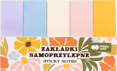 Zakładki samoprzylepne Bloom boho 5szt HAPPY COLOR Zakładki samoprzylepne Bloom boho 5szt HAPPY COLOR