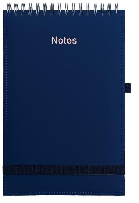 Notes A5 Vivella na spirali z gumką granatowy Notes A5 Vivella na spirali z gumką granatowy