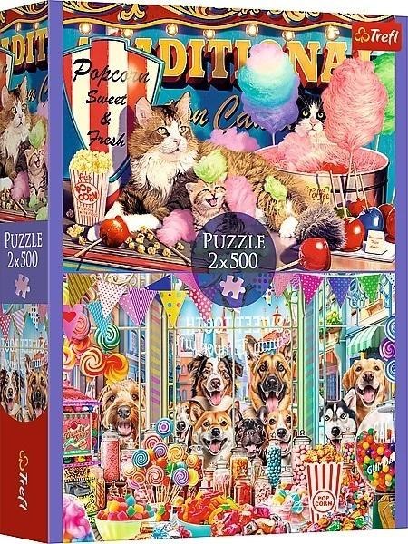 Puzzle 2x500 Puszyści przyjaciele TREFL Puzzle 2x500 Puszyści przyjaciele TREFL