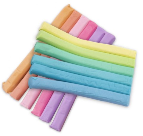 KIDEA PLASTELINA SZKOLNA 24 PASTELOWE KOLORY