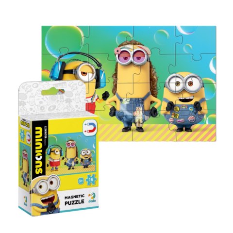PUZZLE MAGNETYCZNE "MINIONKI" 16 KOLOROWYCH ELEMENTÓW DO UŁOŻENIA PUZZLE MAGNETYCZNE "MINIONKI" 16 KOLOROWYCH ELEMENTÓW DO UŁOŻENIA