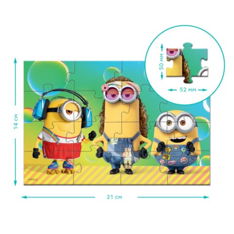 PUZZLE MAGNETYCZNE "MINIONKI" 16 KOLOROWYCH ELEMENTÓW DO UŁOŻENIA PUZZLE MAGNETYCZNE "MINIONKI" 16 KOLOROWYCH ELEMENTÓW DO UŁOŻENIA