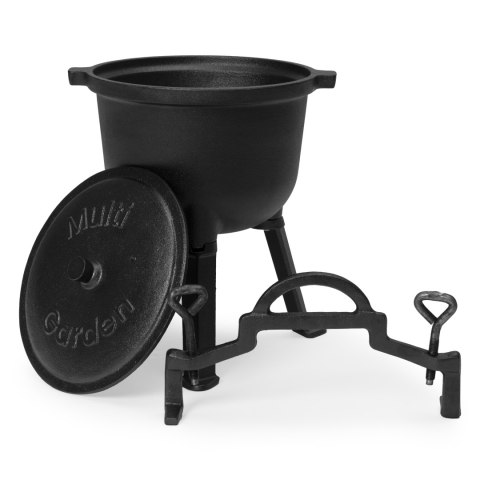 Kociołek żeliwny stojący 5L garnek myśliwski ognisko grill MultiGarden Kociołek żeliwny stojący 5L garnek myśliwski ognisko grill MultiGarden