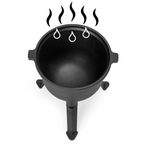 Kociołek żeliwny stojący 5L garnek myśliwski ognisko grill MultiGarden Kociołek żeliwny stojący 5L garnek myśliwski ognisko grill MultiGarden
