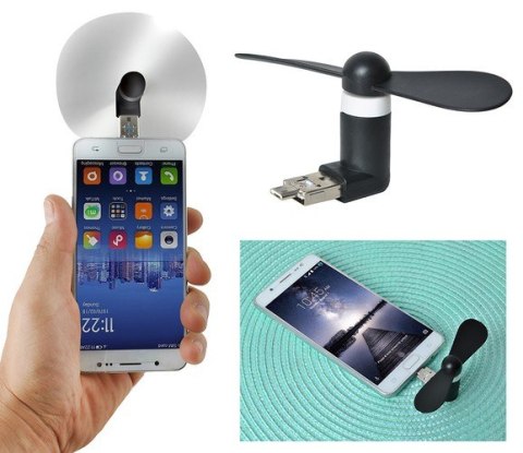 Wentylator micro USB czarny Wentylator micro USB czarny