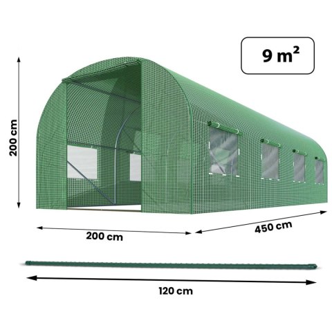 Tunel ogrodowy 2 x 4,5 m (9m2) Plonos Tunel ogrodowy 2 x 4,5 m (9m2) Plonos