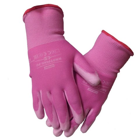 Rękawice Ochronne z Poliestru, Powlekane Pioliuret. (RHOTPINK-PU_RW9) Rękawice Ochronne z Poliestru, Powlekane Pioliuret. (RHOTPINK-PU_RW9)