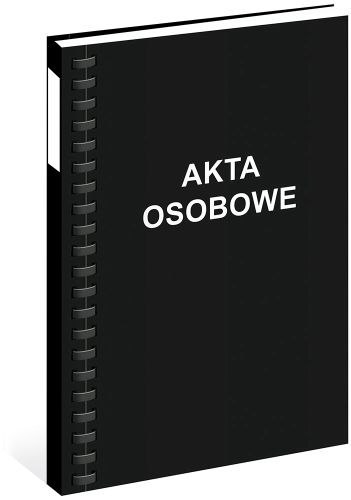 Teczka akt osobowych z instrukcją A4 (z bindą) czarna