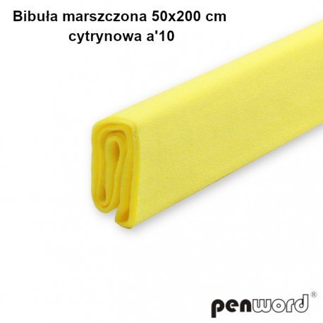 BIBUŁA MARSZCZONA 50x200cm CYTRYNOWA a10 (SZPSH) BIBUŁA MARSZCZONA 50x200cm CYTRYNOWA a10 (SZPSH)