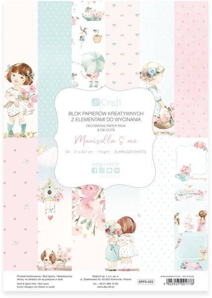 BLOK PAPIERÓW KREATYWNYCH Z ELEMENTAMI DO WYCINANIA - MARRISELLA x ME, 20 ARKUSZY BLOK PAPIERÓW KREATYWNYCH Z ELEMENTAMI DO WYCINANIA - MARRISELLA x ME, 20 ARKUSZY