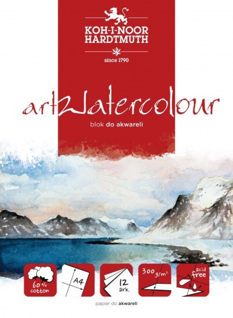 Blok akwarelowy KOH-I-NOOR Watercolour A4 12k. 300g Blok akwarelowy KOH-I-NOOR Watercolour A4 12k. 300g