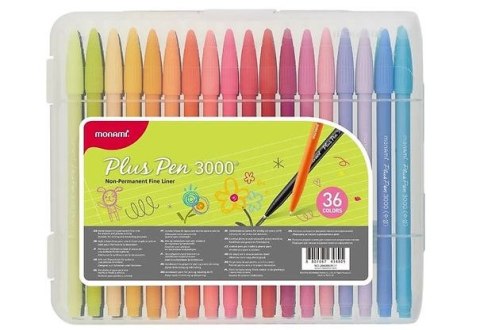 Cienkopis MONAMI Plus Pen 3000 zestaw 36 kolorów Cienkopis MONAMI Plus Pen 3000 zestaw 36 kolorów