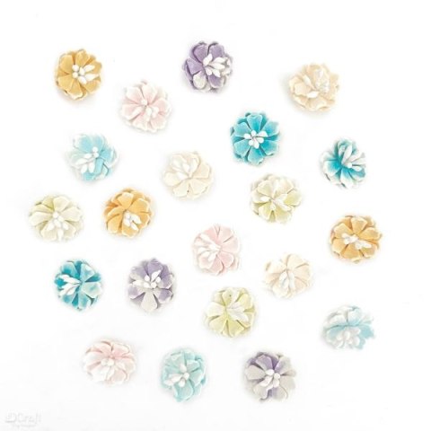 KAMELIE PAPIEROWE 1, 5 CM, 21 SZT., TĘCZOWE KAMELIE PAPIEROWE 1, 5 CM, 21 SZT., TĘCZOWE