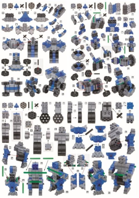 Morphun 7 Robotów 80 el. - Klocki konstrukcyjne Morphun 7 Robotów 80 el. - Klocki konstrukcyjne