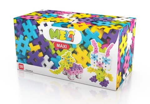 Klocki Meli Maxi Pink 100 elementów - konstrukcyjne 1+