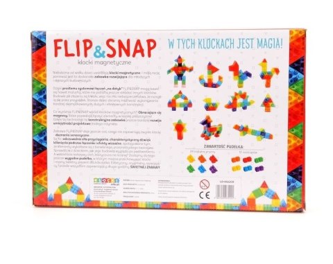 Klocki magnetyczne Flip and Snap 36 elementów - Loowi 3+