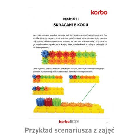 Zestaw Klocki Korbo EDU Code 420 el. + Książka z kartami pracy 83 x A4 Zestaw Klocki Korbo EDU Code 420 el. + Książka z kartami pracy 83 x A4