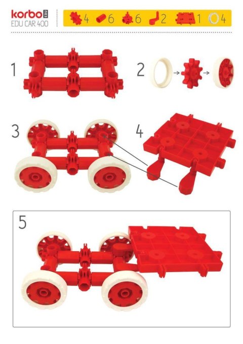 Klocki konstrukcyjne Korbo EDU Car 400 el. Klocki konstrukcyjne Korbo EDU Car 400 el.
