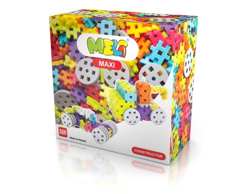 Klocki waflowe Meli Maxi Constructor 220 elementów - zestaw 3+