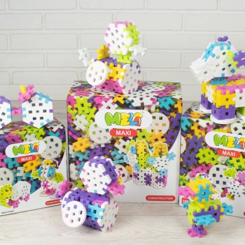 Klocki Meli Maxi Constructor Pink 70 el. - zestaw 3+