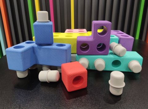 Piankowe klocki Tetris - 45 el.