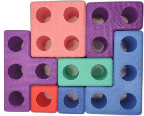 Piankowe klocki Tetris - 45 el.