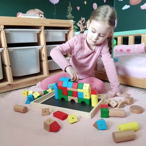 Drewniana tacka magnetyczna 35x25 cm do klocków - WABI 3+