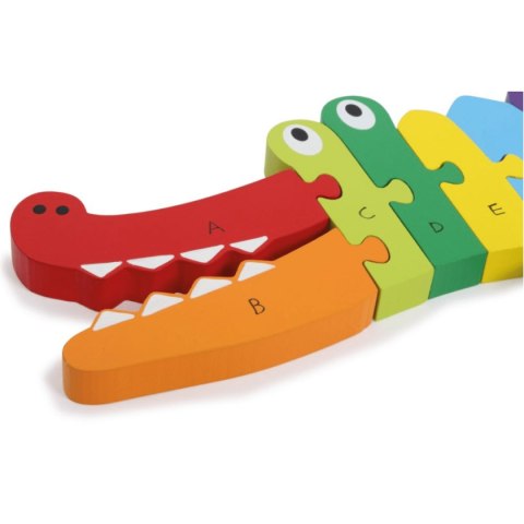 Puzzle krokodyl ABC drewniana układanka 26 el. - Small Foot 3+