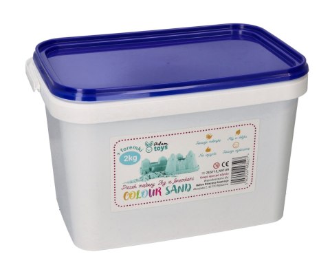 Zestaw - piasek kinetyczny ColorSand 2kg miętowy + foremki i łopatka