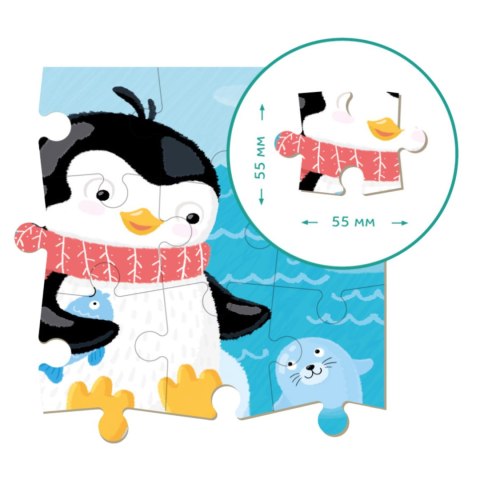 Puzzle Kolorowanka Pingwin 300122
