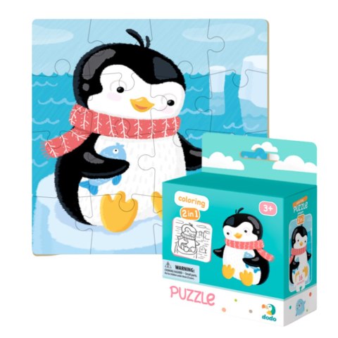 Puzzle Kolorowanka Pingwin 300122