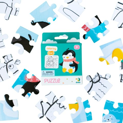 Puzzle Kolorowanka Pingwin 300122