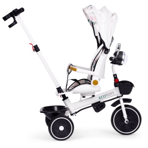 Rowerek trójkołowy dla dzieci spacerówka obracane siedzisko pchacz daszek ECOTOYS Rowerek trójkołowy dla dzieci spacerówka obracane siedzisko pchacz daszek ECOTOYS