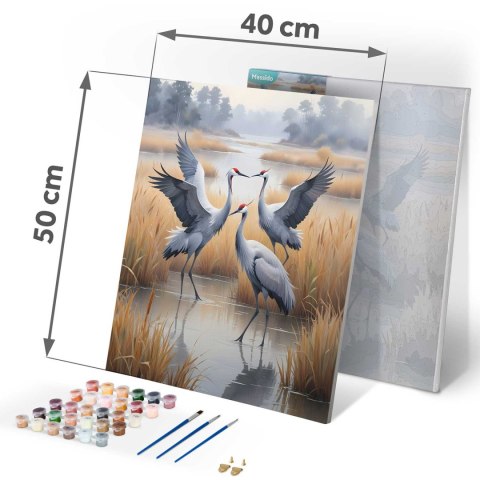Obraz do malowania po numerach 40x50 cm Massido Żurawie Obraz do malowania po numerach 40x50 cm Massido Żurawie