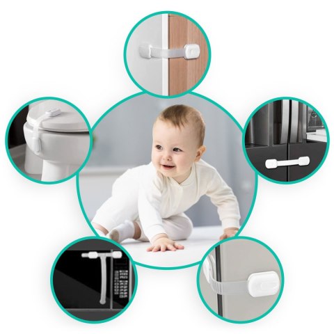 Zabezpieczenie otwierania szafek Ricokids 798100 6 szt białe Zabezpieczenie otwierania szafek Ricokids 798100 6 szt białe