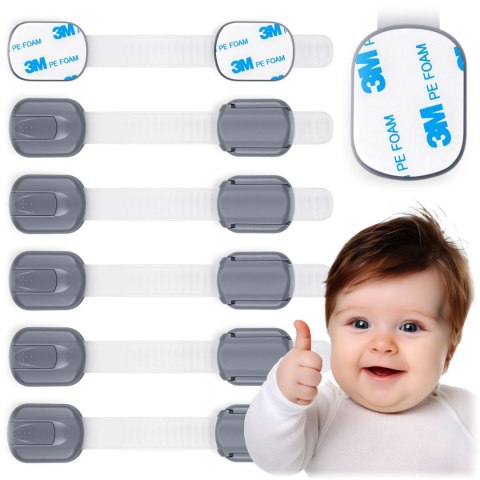 Zabezpieczenie otwierania szafek Ricokids 798101 6 szt szare Zabezpieczenie otwierania szafek Ricokids 798101 6 szt szare