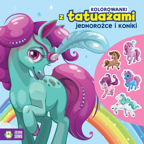 Kolorowanki z tatuażami. Jednorożce i koniki Kolorowanki z tatuażami. Jednorożce i koniki