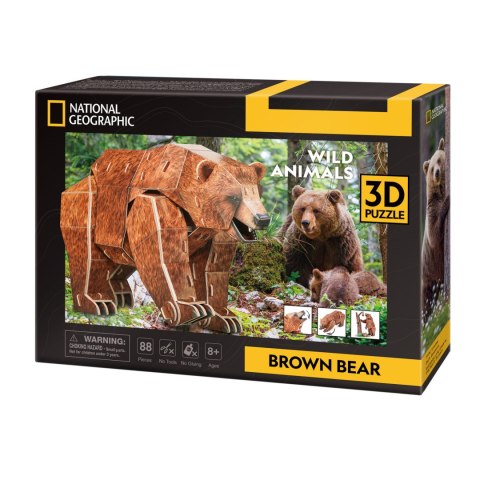 CUBIC FUN PUZZLE 3D NATIONAL GEOGRAPHIC NIEDŹWIEDŹ BRUNATNY CUBIC FUN PUZZLE 3D NATIONAL GEOGRAPHIC NIEDŹWIEDŹ BRUNATNY