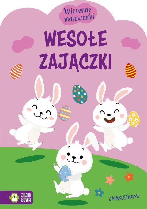 Wiosenne malowanki. Wesołe zajączki Wiosenne malowanki. Wesołe zajączki