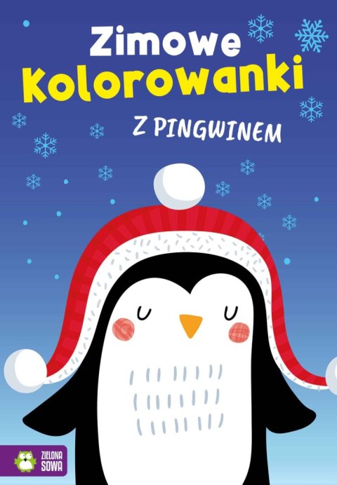 Zimowe kolorowanki z pingwinem Zimowe kolorowanki z pingwinem
