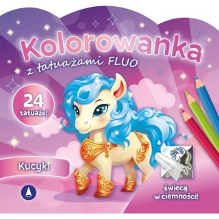 Kolorowanka SKRZAT z tatuażami FLUO Kucyki
