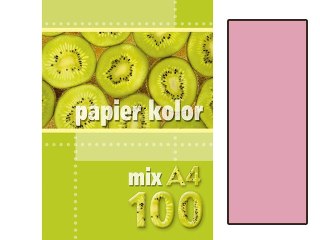 Papier ksero kolorowy A4 100k. KRESKA różowy jasny