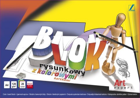 Blok rysunkowy kolorowy A3 20k. 120g KRESKA ArtExpert Blok rysunkowy kolorowy A3 20k. 120g KRESKA ArtExpert