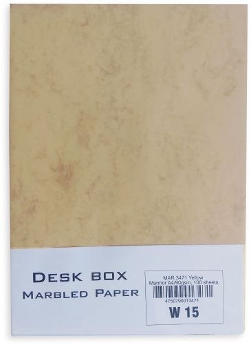 Papier marble 90g w15 A4-100 żółty Papier marble 90g w15 A4-100 żółty