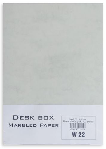 Papier marble 90g w22 A4-100 biały Papier marble 90g w22 A4-100 biały